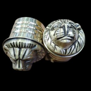 Lion New Pure Brass Bar End Weight Royal Enfield Classic 350 Bullet Premium Handlebar Brass
