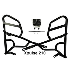 ​Heavy Duty Crash Guard for Hero Xpulse 210 | Premium Quality Engine Protection Leg Guard with Sliders (Matte Black) | Off-Road Bike Accessories & Leg Protector Compatible with Xpulse 210 | SSM MOTO |
