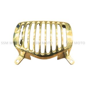 Standard motorcycle backlight grille guard, vintage solid brass tail light cover.
