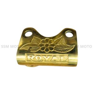 SSM MOTO Royal Enfield brass handle patti with embossed floral design.