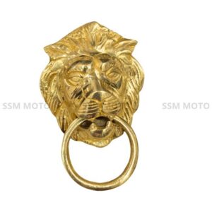 SSM MOTO premium brass lion head kada accessory, model 500, for Royal Enfield motorcycles.
