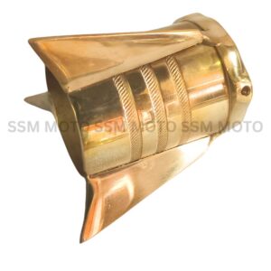 Rocket Pure Brass Silencer Exhaust Tip Royal Enfield Classic 350 Bullet Brass Exhaust End