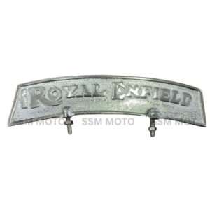 this is chrome mudguard plate written royal enfield for decoration and modification bike on mudguard
