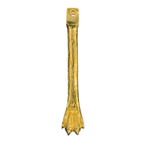 Textured brass claw design motorcycle clutch brake lever, custom bike handle accessory.
