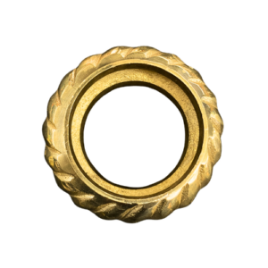 SSM MOTO custom brass twisted design accessory for Royal Enfield motorcycles.