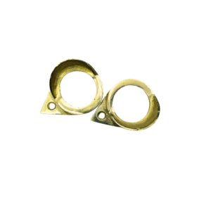Solid brass motorcycle parking light shades, vintage style headlight bezel visor set.