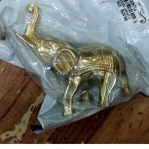 Solid brass elephant design mudguard mascot for classic motorcycle front fender by SSM MOTO