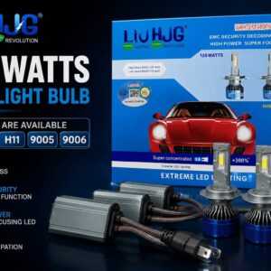 LIUHJG 120W LED Headlight Bulb set for cars, super focused beam with EMC decoding, available at SSM MOTO.
