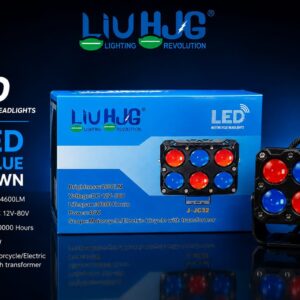 LIUHJG J-JC32 6 LED Red Blue flasher headlight for motorcycle at SSM MOTO
