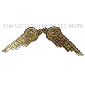 Brass Bullet 350 Toolbox Monogram Badge (Pair)