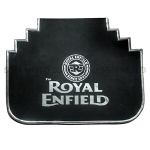 Royal Enfield Black Mudflap with Chrome Trim